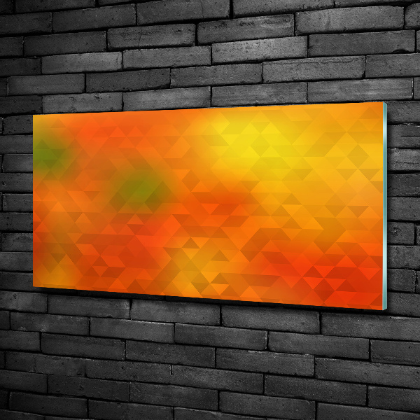 Schilderij glas Abstracte driehoeken