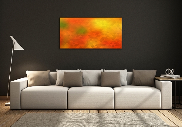 Schilderij glas Abstracte driehoeken