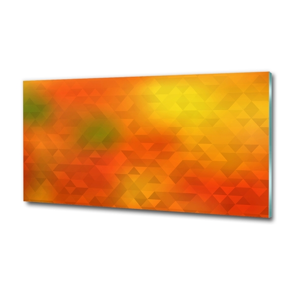Schilderij glas Abstracte driehoeken