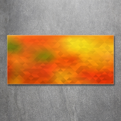 Schilderij glas Abstracte driehoeken