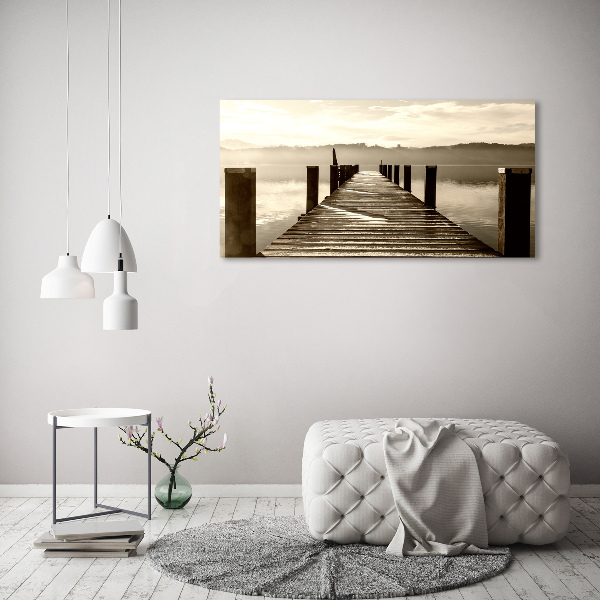 Foto schilderij op glas Houten steiger