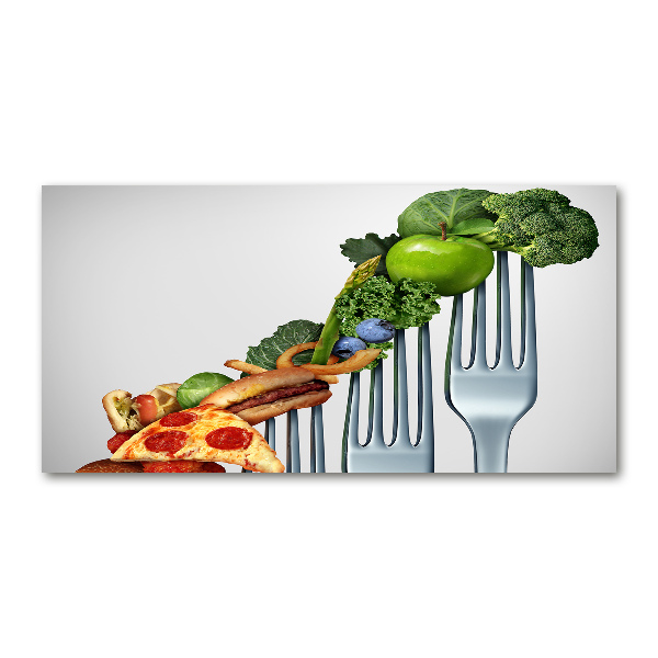 Schilderij glas Vooruitgang in het dieet