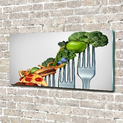 Schilderij glas Vooruitgang in het dieet