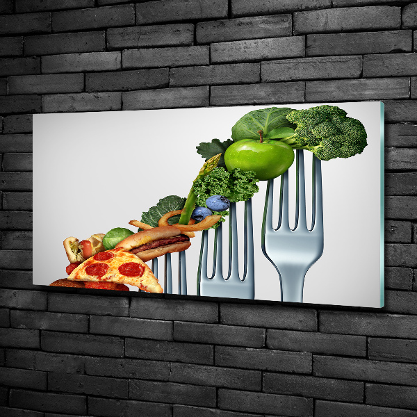 Schilderij glas Vooruitgang in het dieet