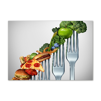 Schilderij glas Vooruitgang in het dieet