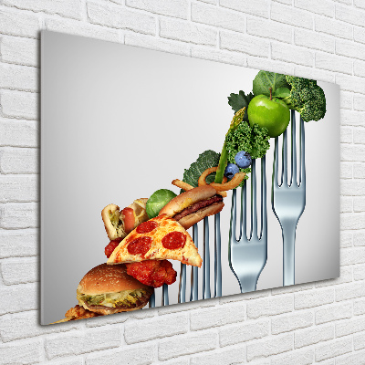 Schilderij glas Vooruitgang in het dieet