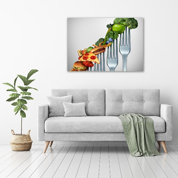 Schilderij glas Vooruitgang in het dieet