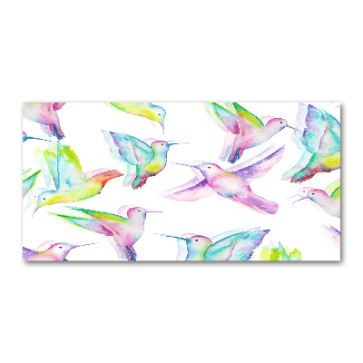 Glazen schilderij Kolibries