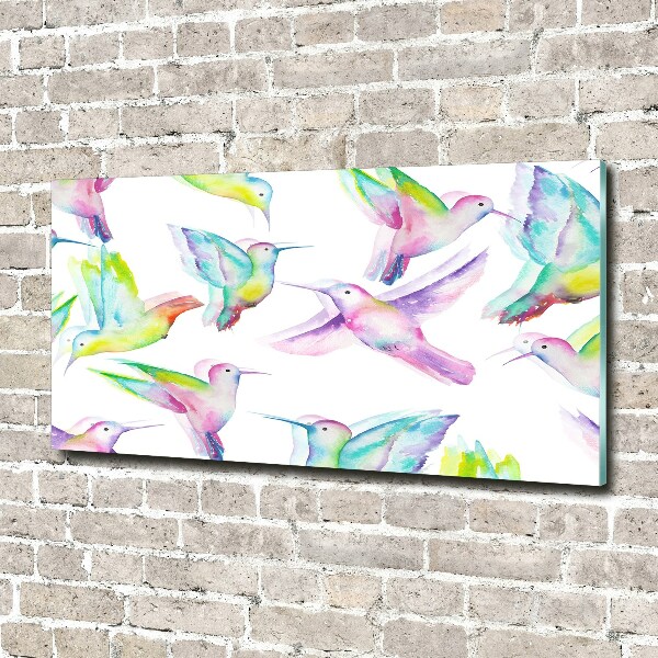 Glazen schilderij Kolibries