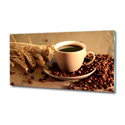 Schilderij glas Aromatische koffie