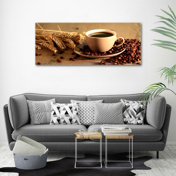 Schilderij glas Aromatische koffie