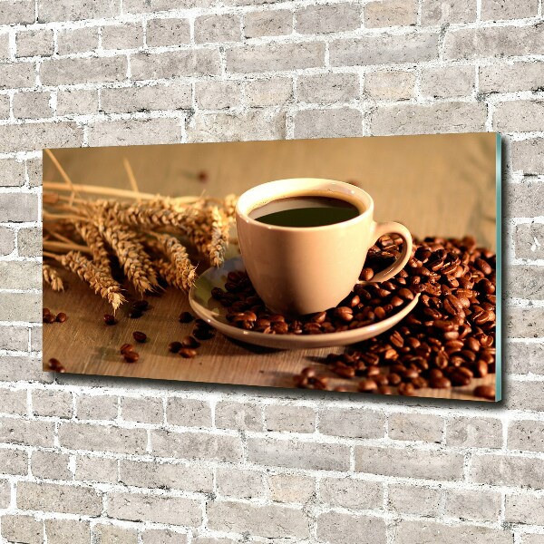 Schilderij glas Aromatische koffie