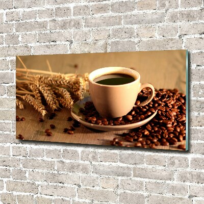 Schilderij glas Aromatische koffie