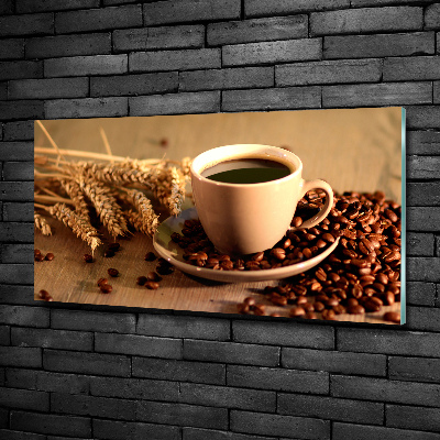 Schilderij glas Aromatische koffie