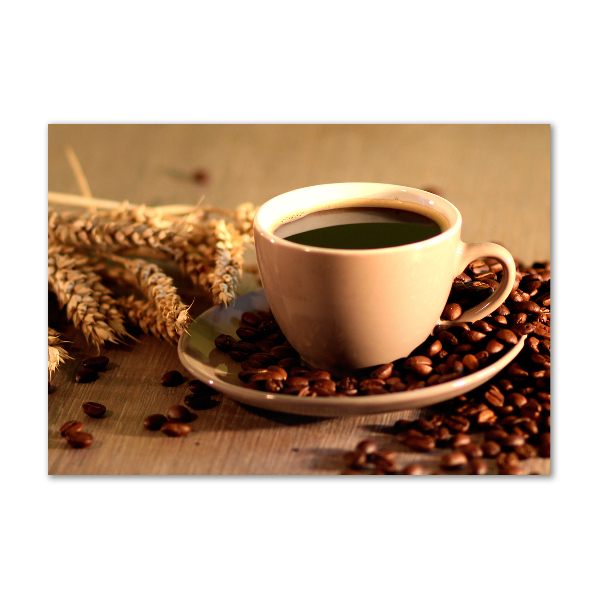 Schilderij glas Aromatische koffie