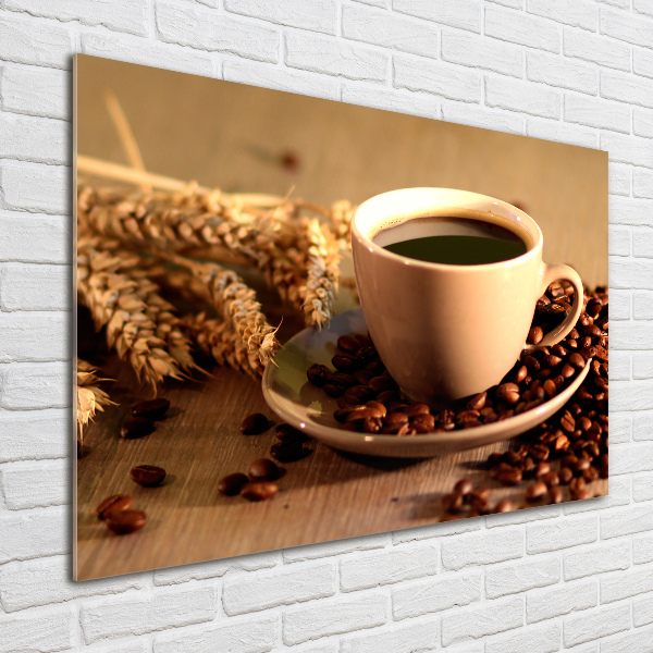 Schilderij glas Aromatische koffie