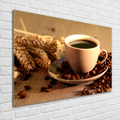 Schilderij glas Aromatische koffie