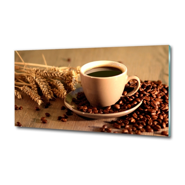 Schilderij glas Aromatische koffie