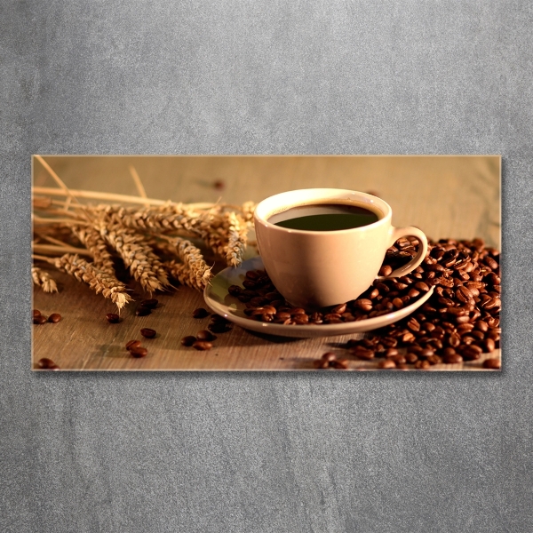 Schilderij glas Aromatische koffie