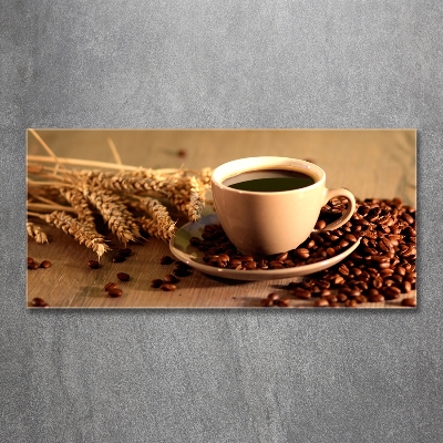 Schilderij glas Aromatische koffie