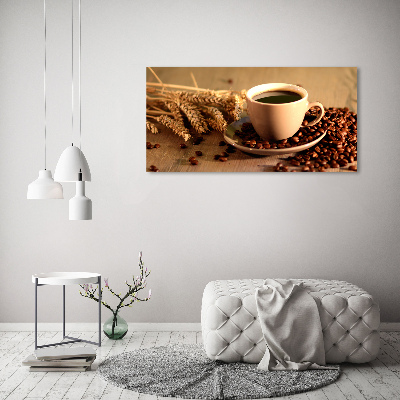 Schilderij glas Aromatische koffie