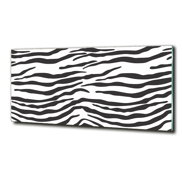 Schilderij glas Zebra-achtergrond