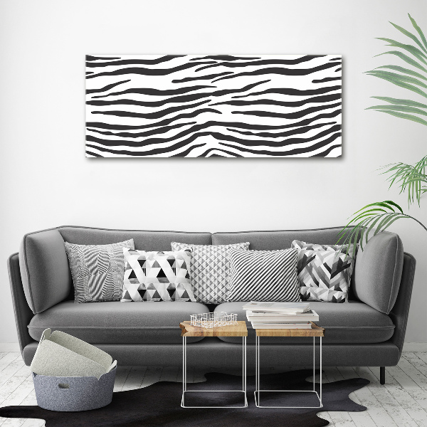 Schilderij glas Zebra-achtergrond