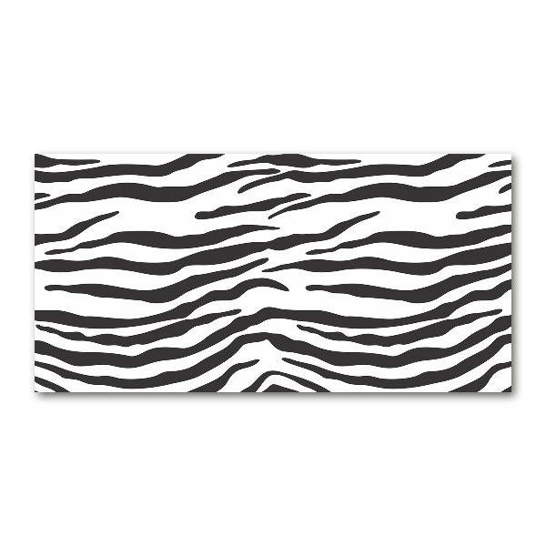 Schilderij glas Zebra-achtergrond