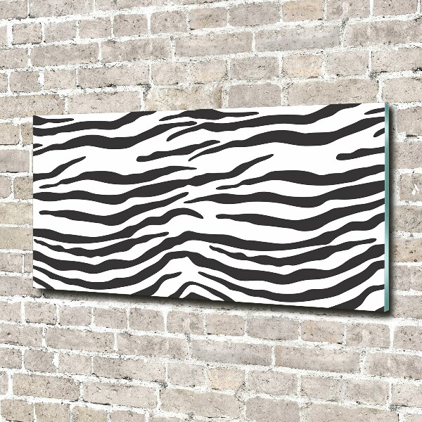 Schilderij glas Zebra-achtergrond