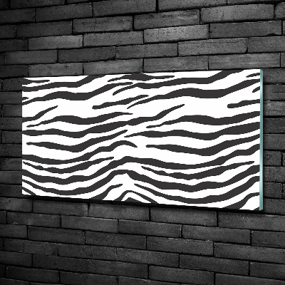 Schilderij glas Zebra-achtergrond