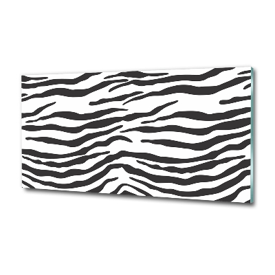 Schilderij glas Zebra-achtergrond