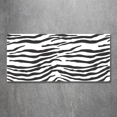 Schilderij glas Zebra-achtergrond