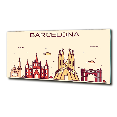 Glazen schilderij De inscriptie Barcelona