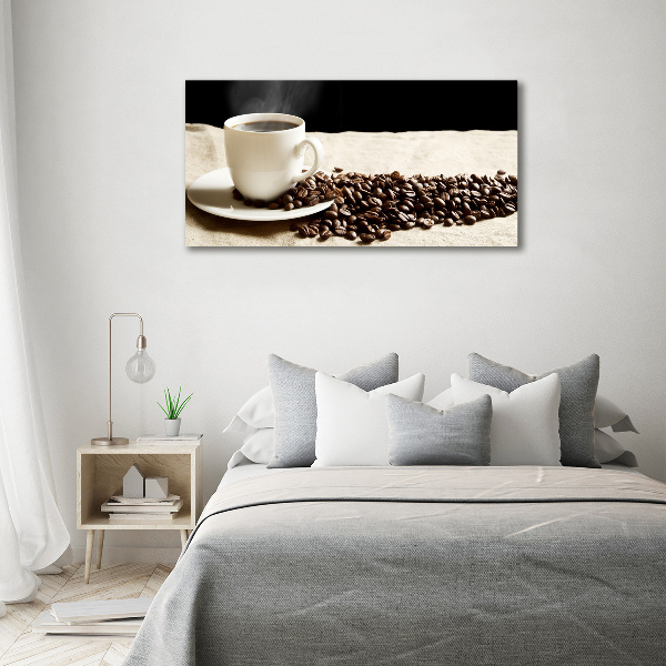 Glazen schilderij Aromatische koffie