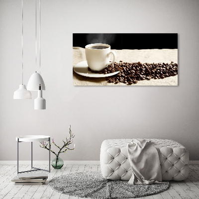 Glazen schilderij Aromatische koffie