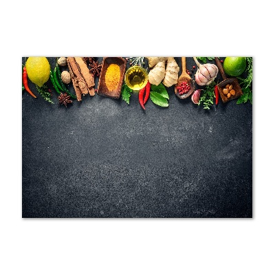 Foto schilderij op glas Kruiden en specerijen