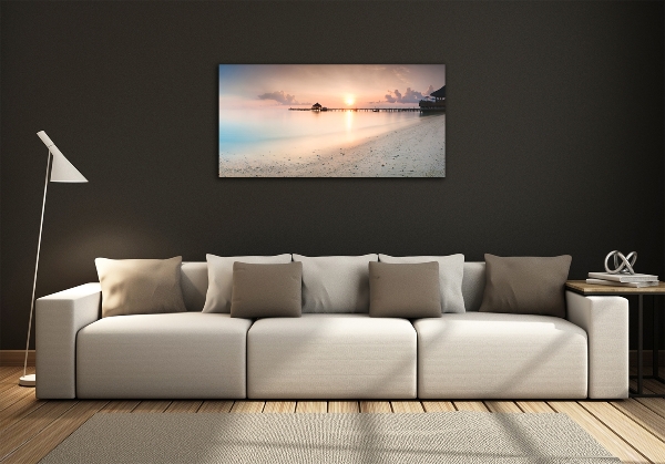 Foto schilderij op glas Strand van de Malediven