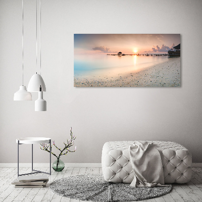 Foto schilderij op glas Strand van de Malediven
