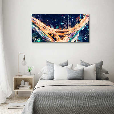 Glazen schilderij Snelweg van Tokio