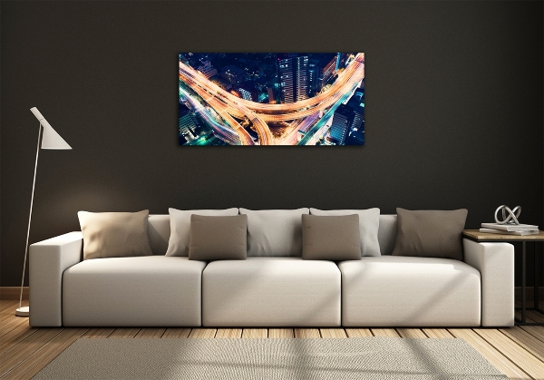 Glazen schilderij Snelweg van Tokio
