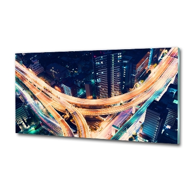 Glazen schilderij Snelweg van Tokio