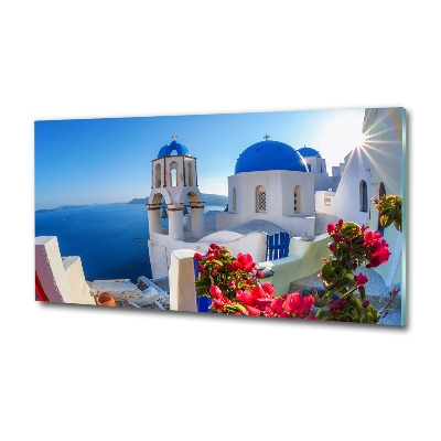Foto schilderij op glas Santorini, Griekenland