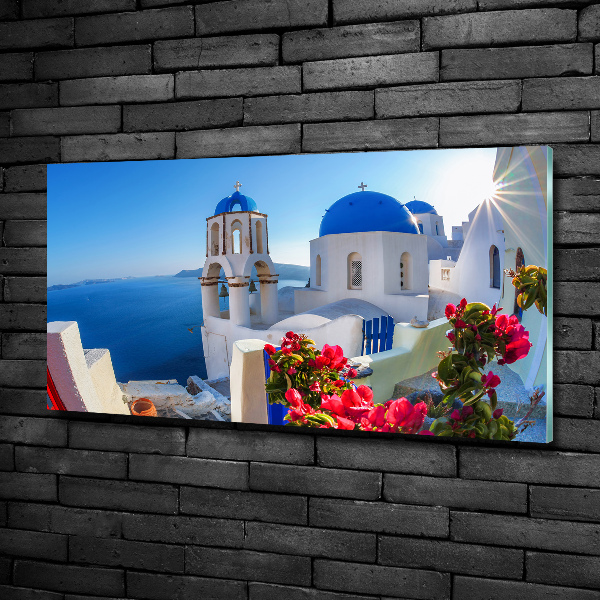 Foto schilderij op glas Santorini, Griekenland