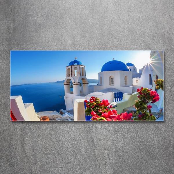 Foto schilderij op glas Santorini, Griekenland