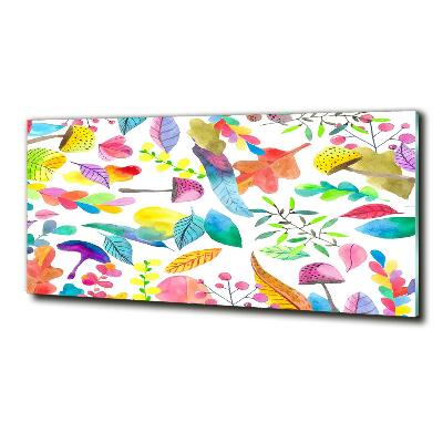 Foto schilderij op glas Bloemenpatroon