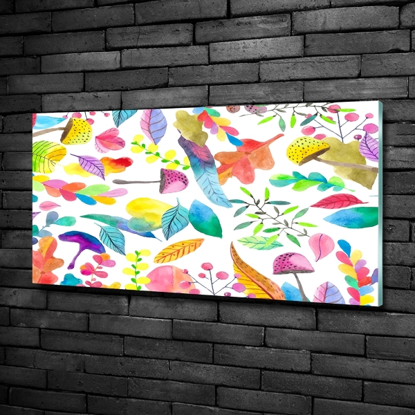 Foto schilderij op glas Bloemenpatroon