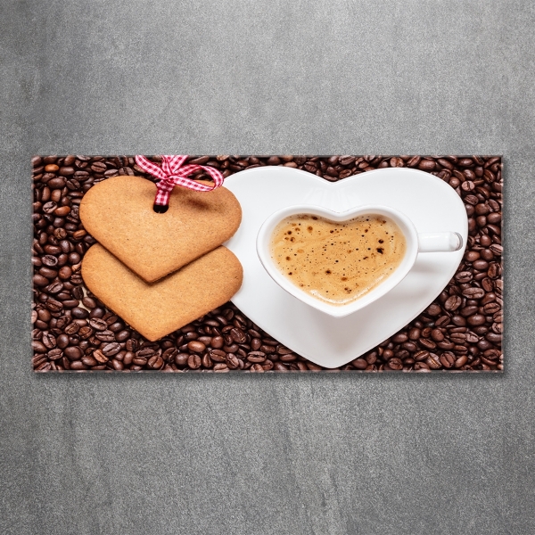 Foto schilderij op glas Koffie en peperkoek