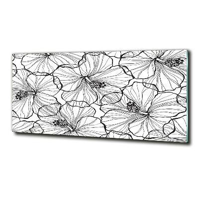 Schilderij op glas Hawaiiaanse bloemen