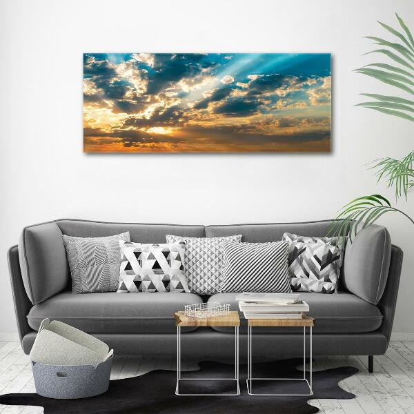 Glazen schilderij Zonsondergang