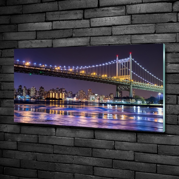 Foto schilderij op glas New York Bridge